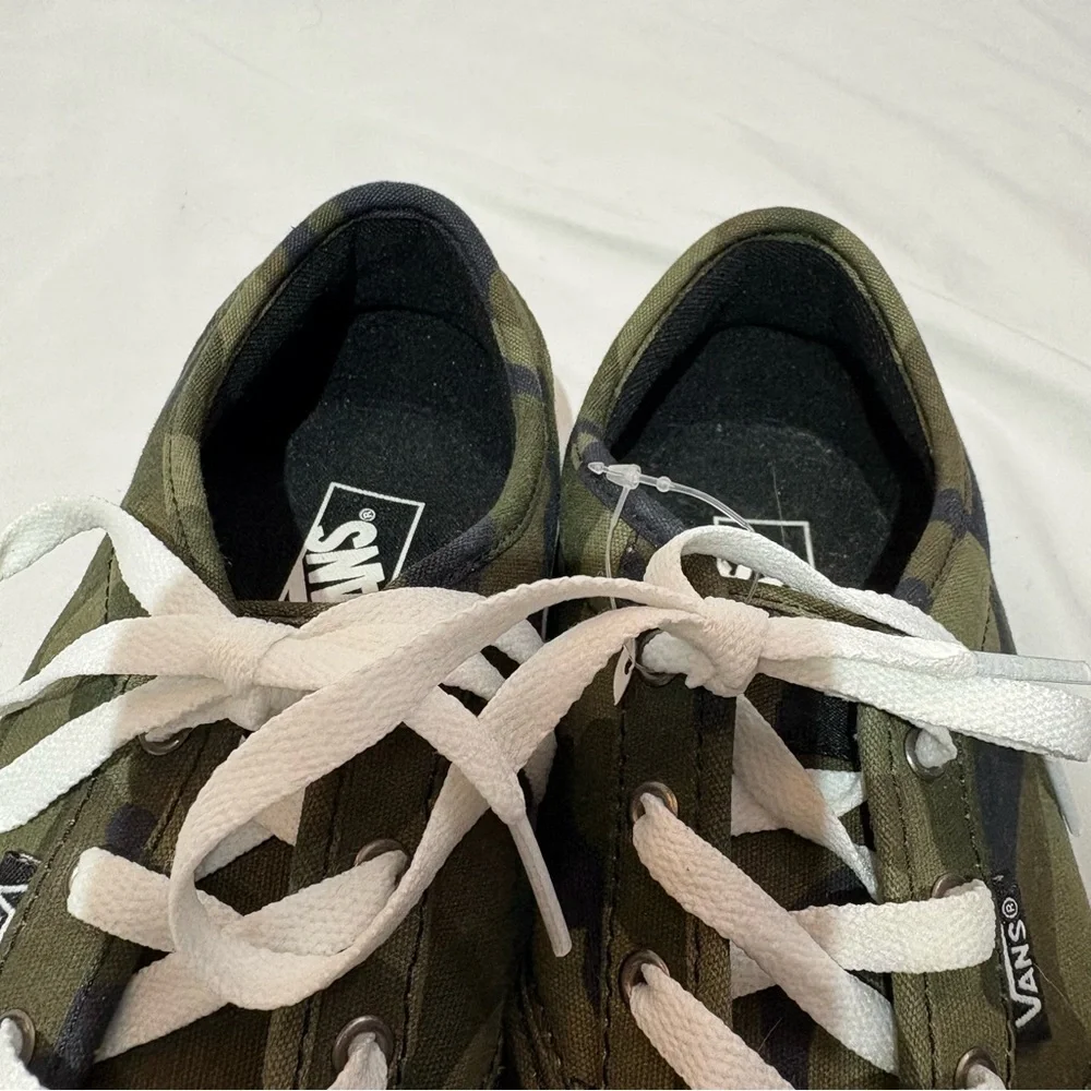 Vans Atwood Camo Canvas Sneakers Youth 5.5 Unisex Skate Shoes Green - Picture 6 of 11